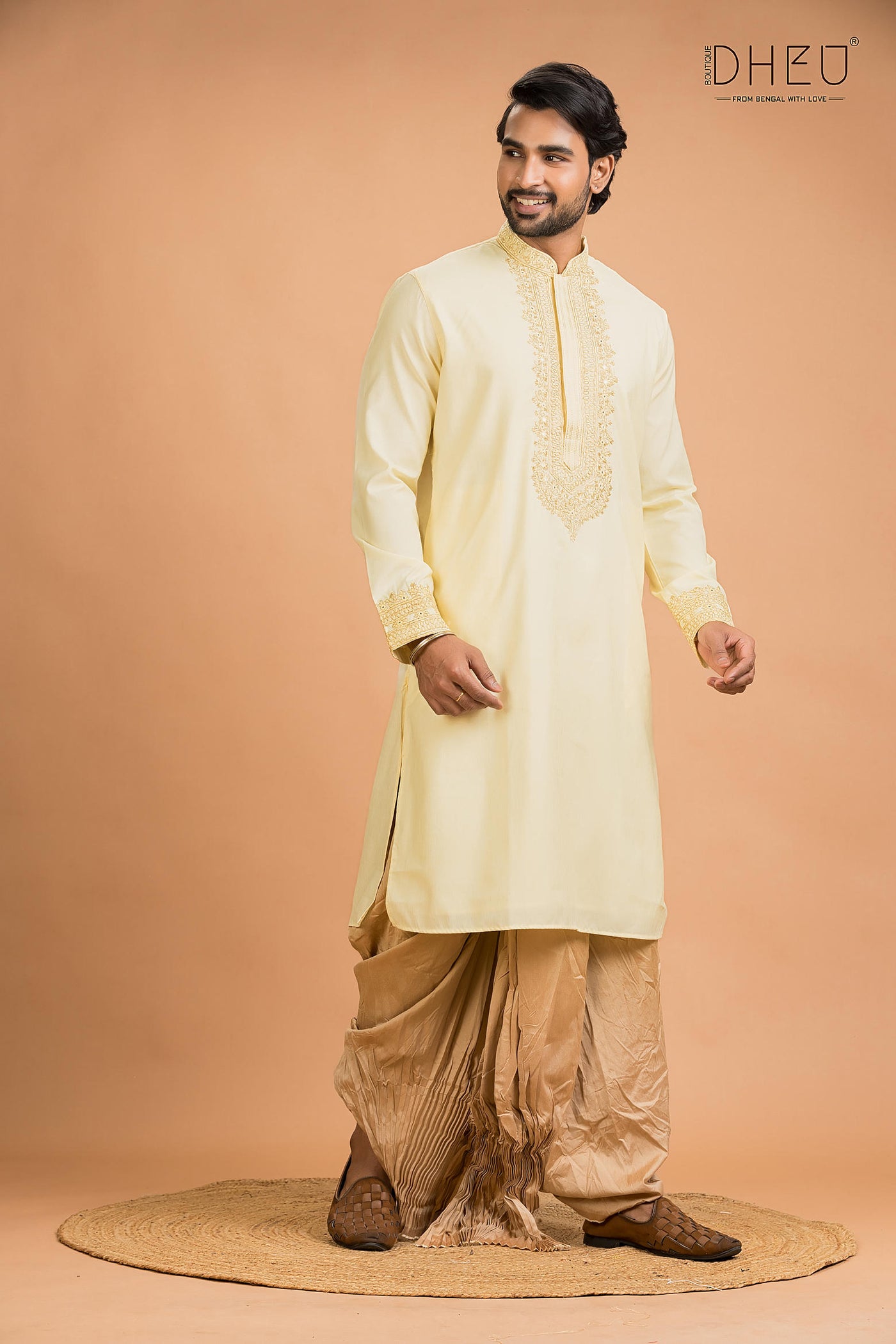 Designer Wedding Kurta & Dhoti(Optional) Set