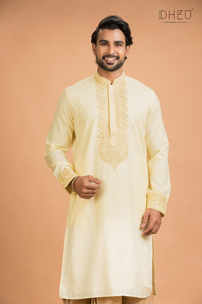 Designer Wedding Kurta & Dhoti(Optional) Set