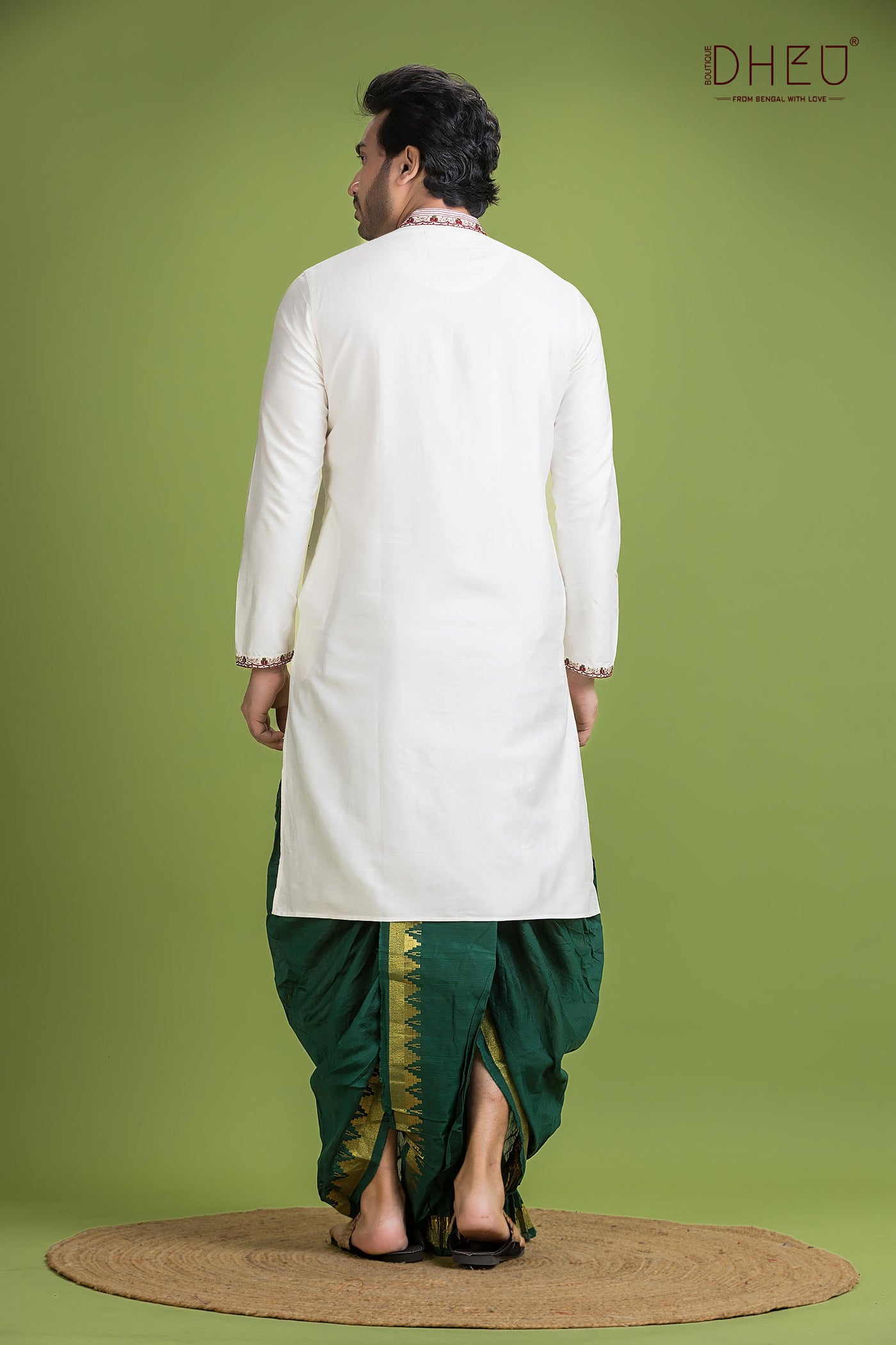 Designer Katan Kurta & Dhoti(Optional) Set