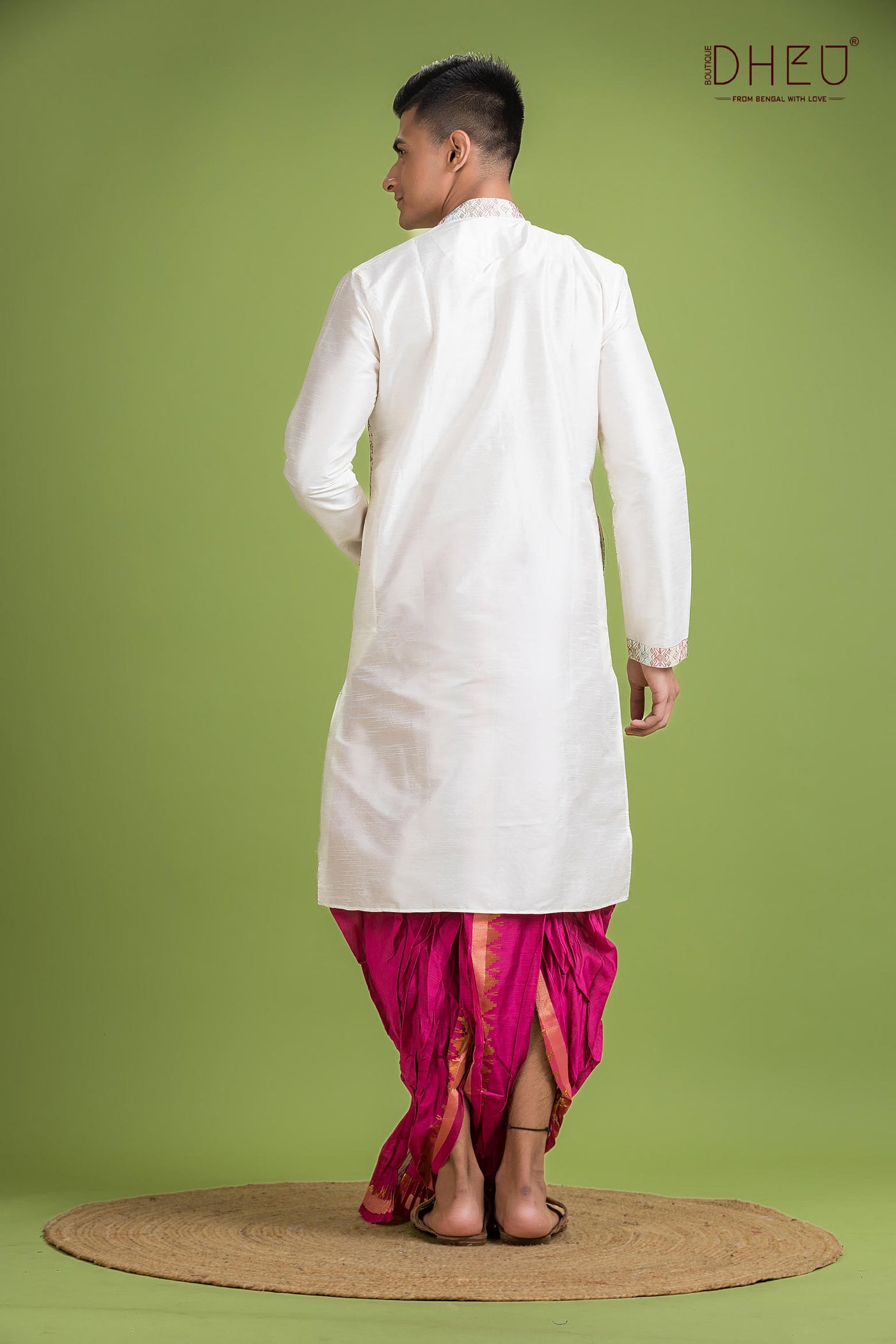 Designer Silk Kurta & Dhoti(Optional) Set