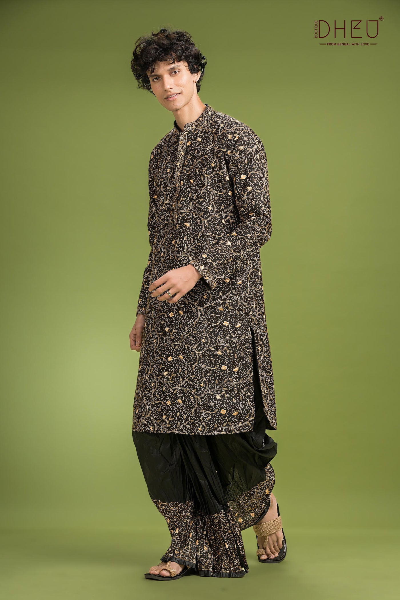 Black Pearl Dhuti Punjabi