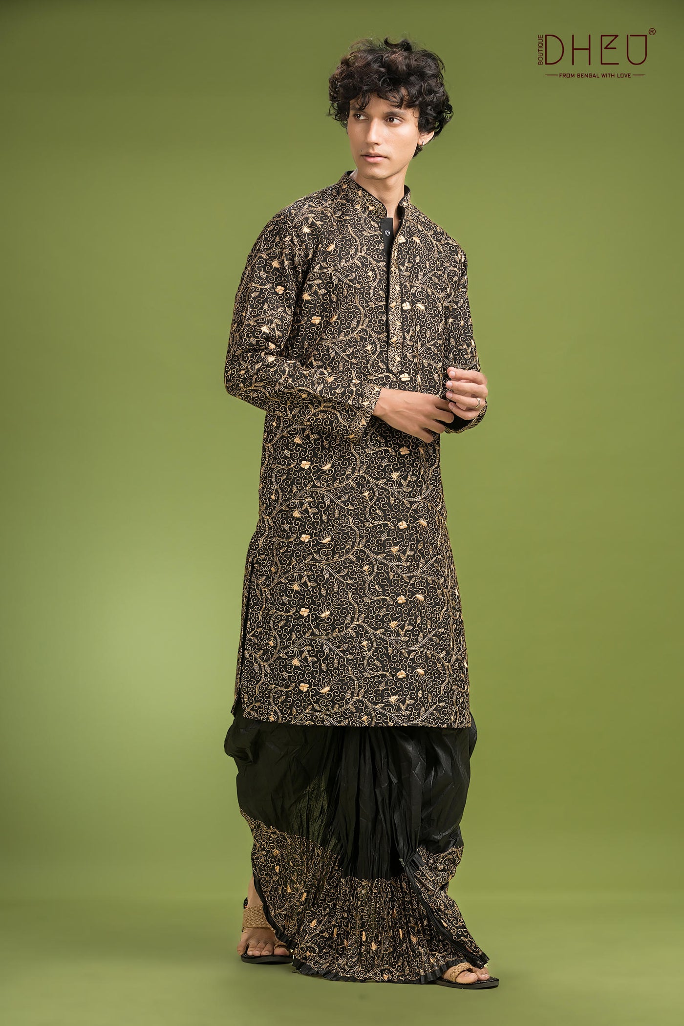 Black Pearl Dhuti Punjabi