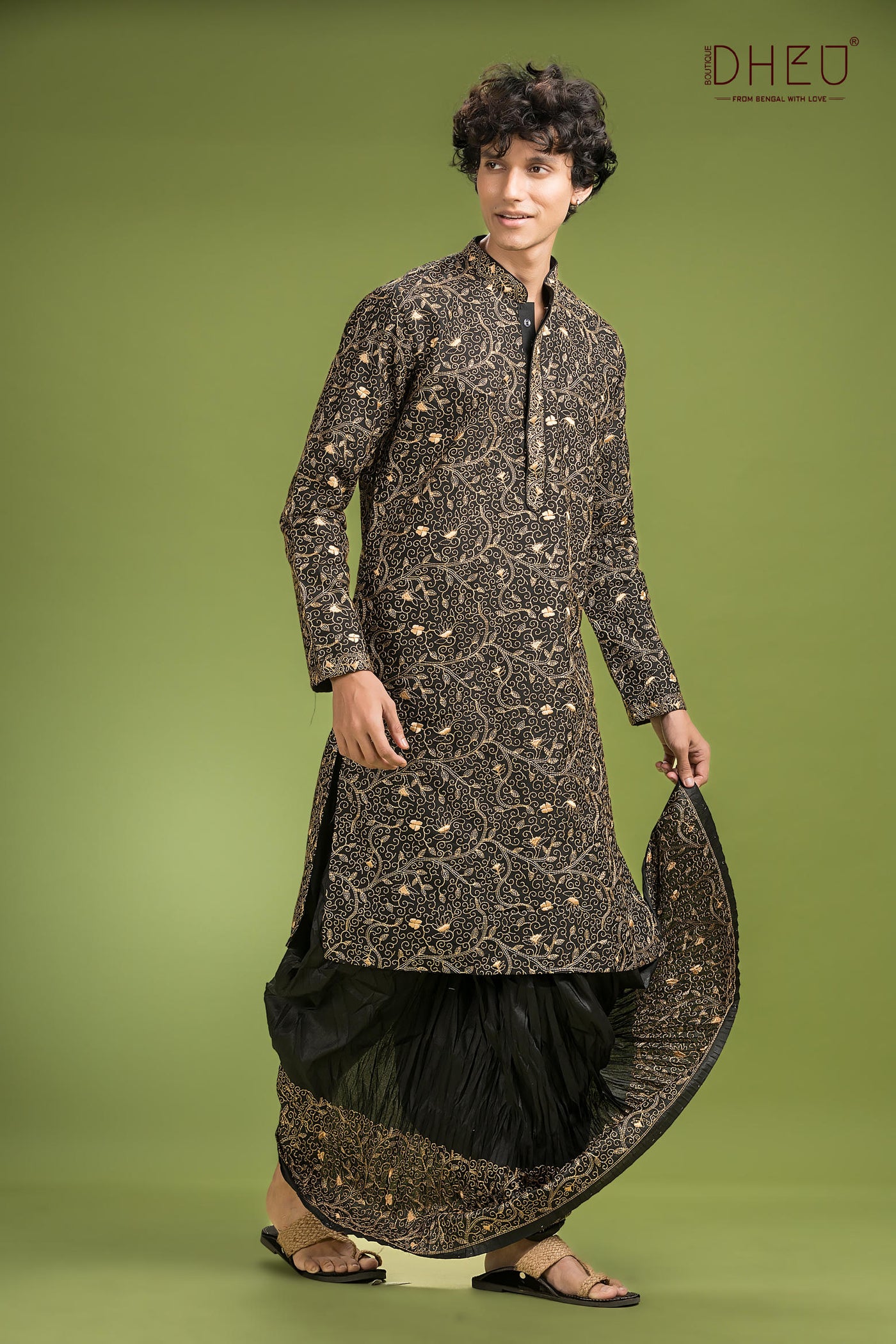 Black Pearl Dhuti Punjabi