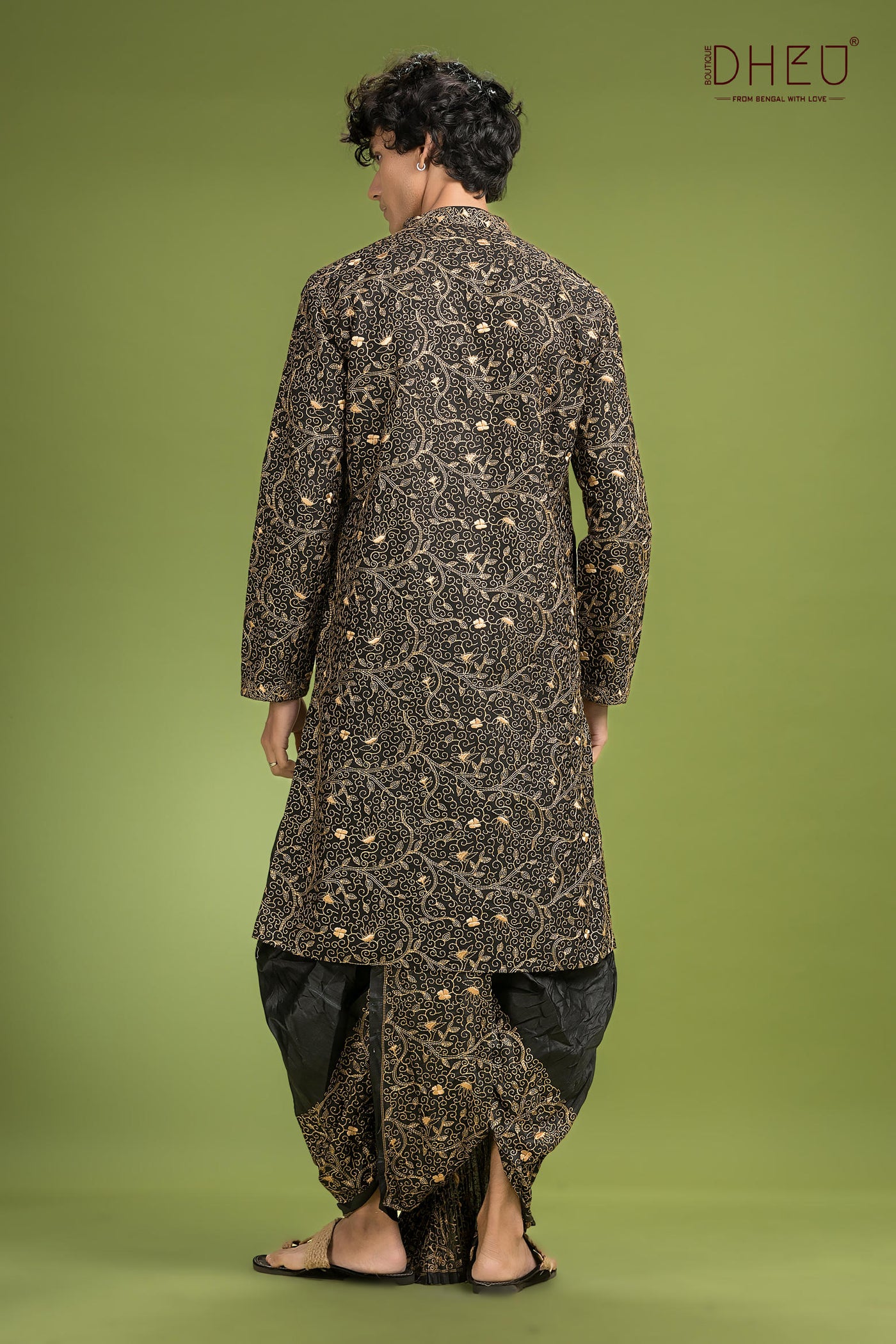 Black Pearl Dhuti Punjabi