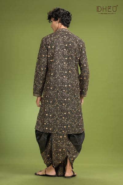 Black Pearl Dhuti Punjabi