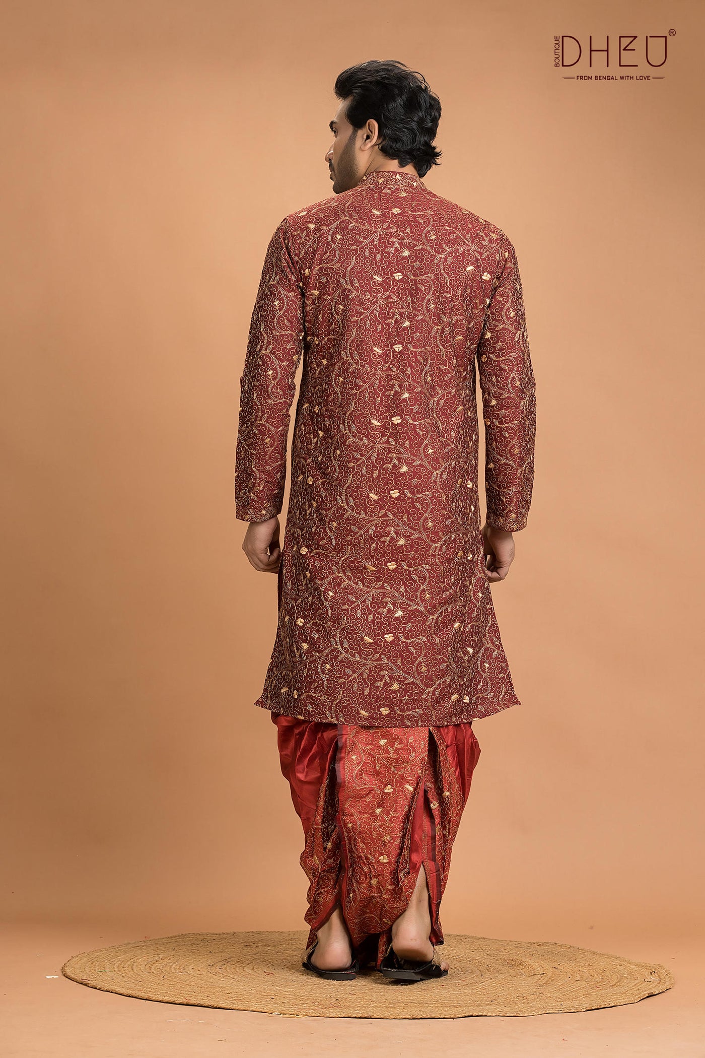 Exclusive Katan Silk Kurta & Dhoti(Optional) Set