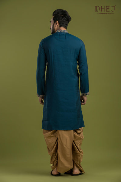Designer Embroidery Kurta & Dhoti(Optional) Set