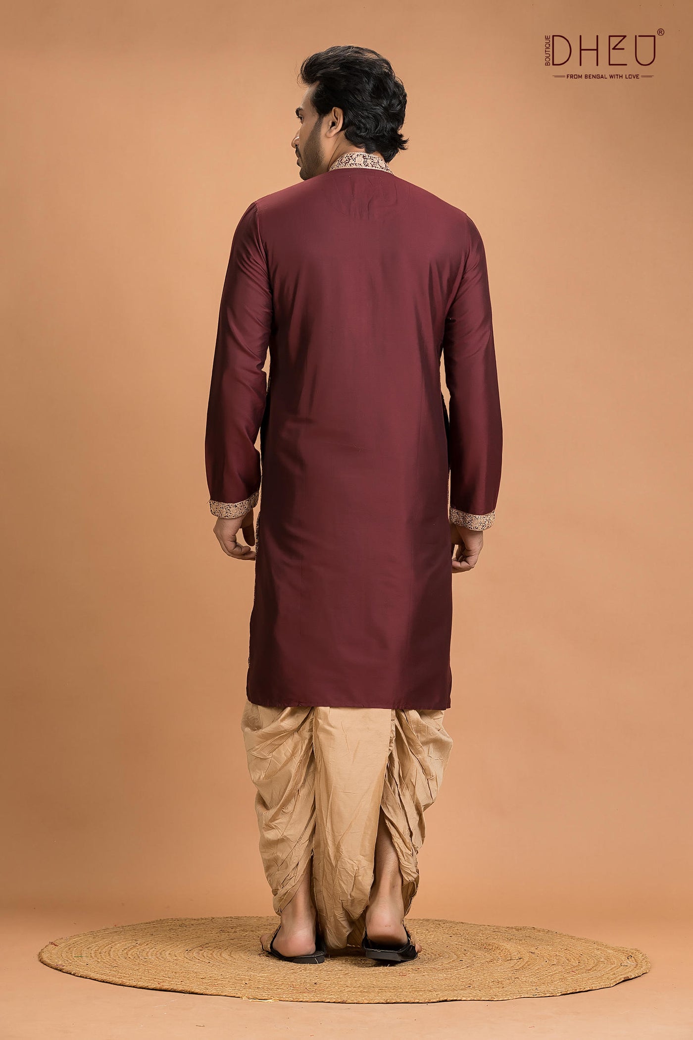 Exclusive Katan Silk Kurta & Dhoti(Optional) Set