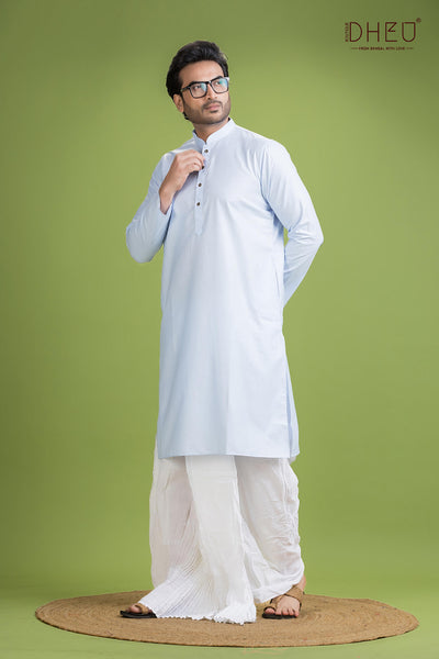 Casual Style Kurta-Dhoti Full Set
