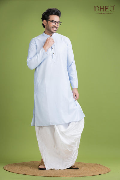 Casual Style Kurta-Dhoti Full Set