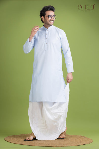 Casual Style Kurta-Dhoti Full Set