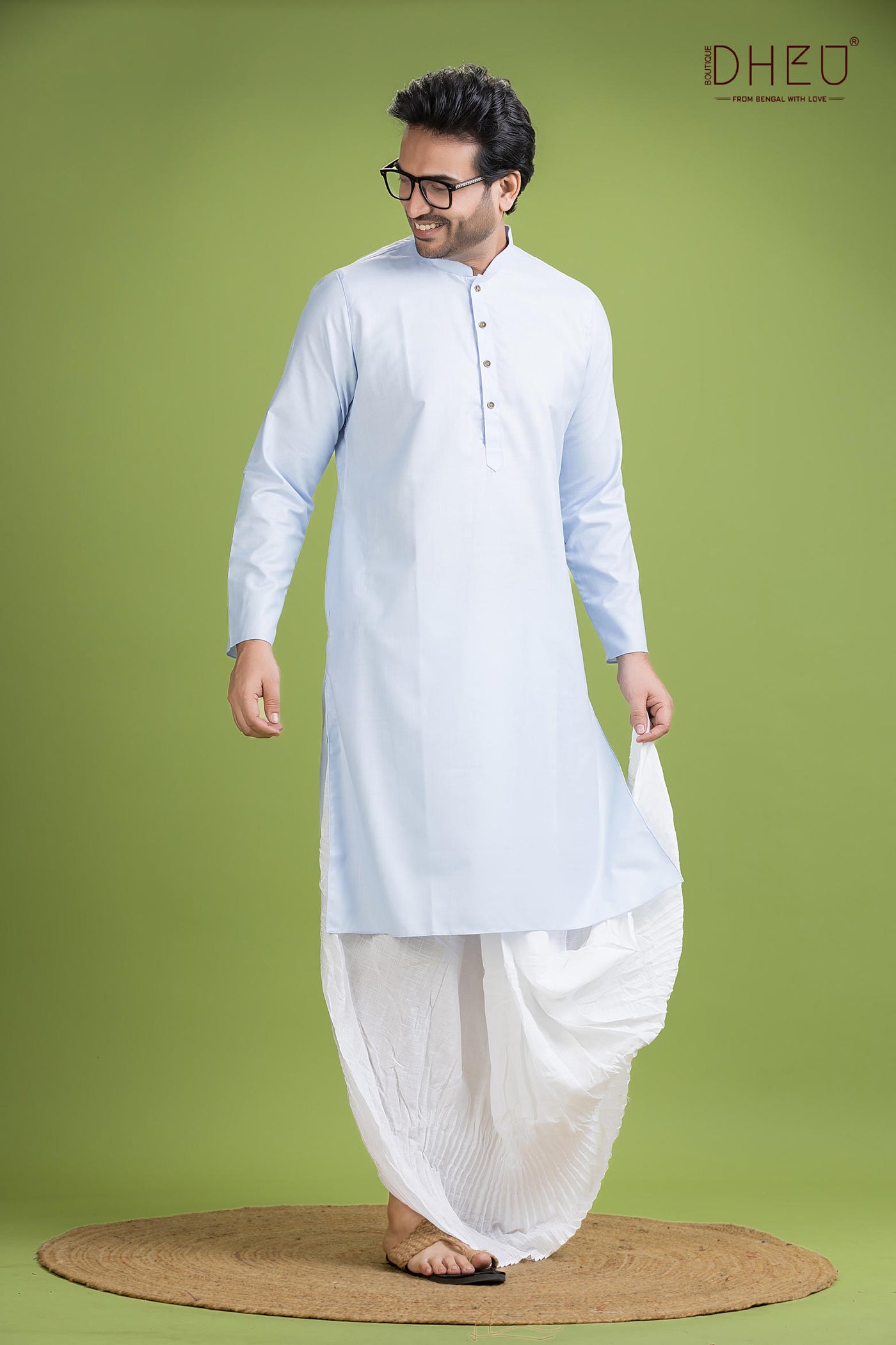 Casual Style Kurta-Dhoti Full Set