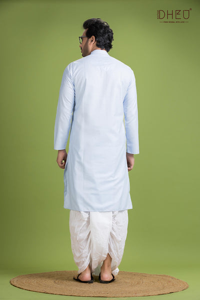 Casual Style Kurta-Dhoti Full Set