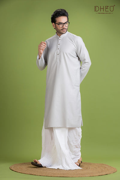 Casual Style Kurta-Dhoti Full Set