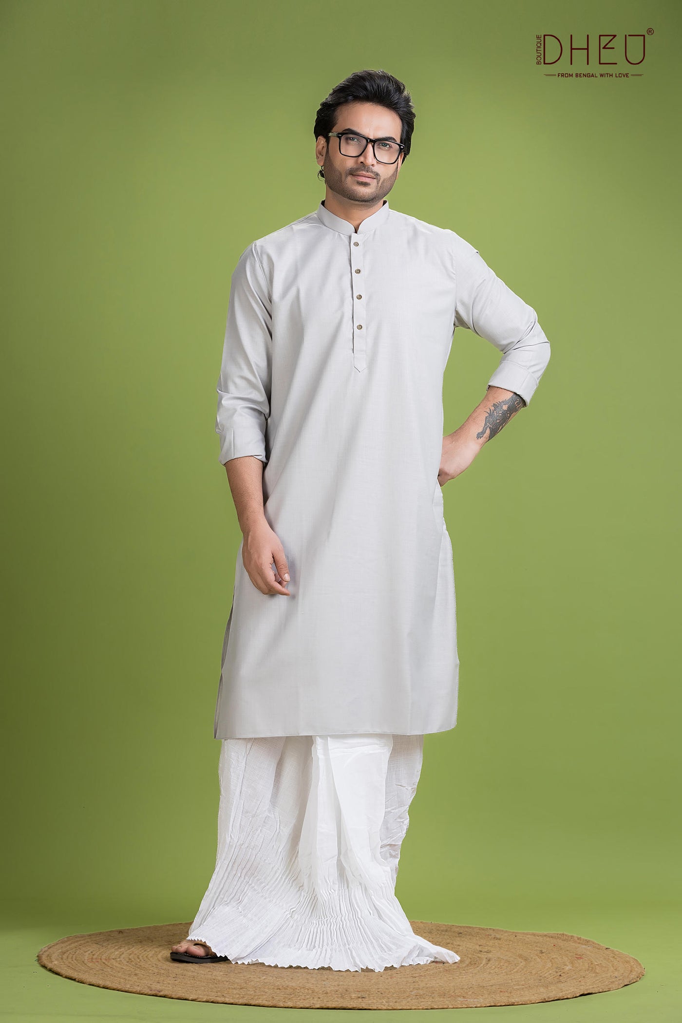 Casual Style Kurta-Dhoti Full Set