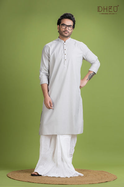 Casual Style Kurta-Dhoti Full Set
