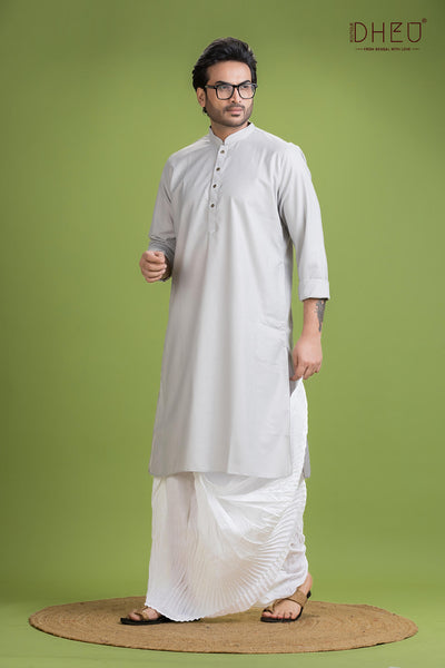 Casual Style Kurta-Dhoti Full Set