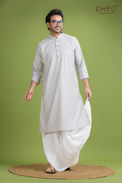 Casual Style Kurta-Dhoti Full Set
