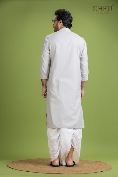Casual Style Kurta-Dhoti Full Set