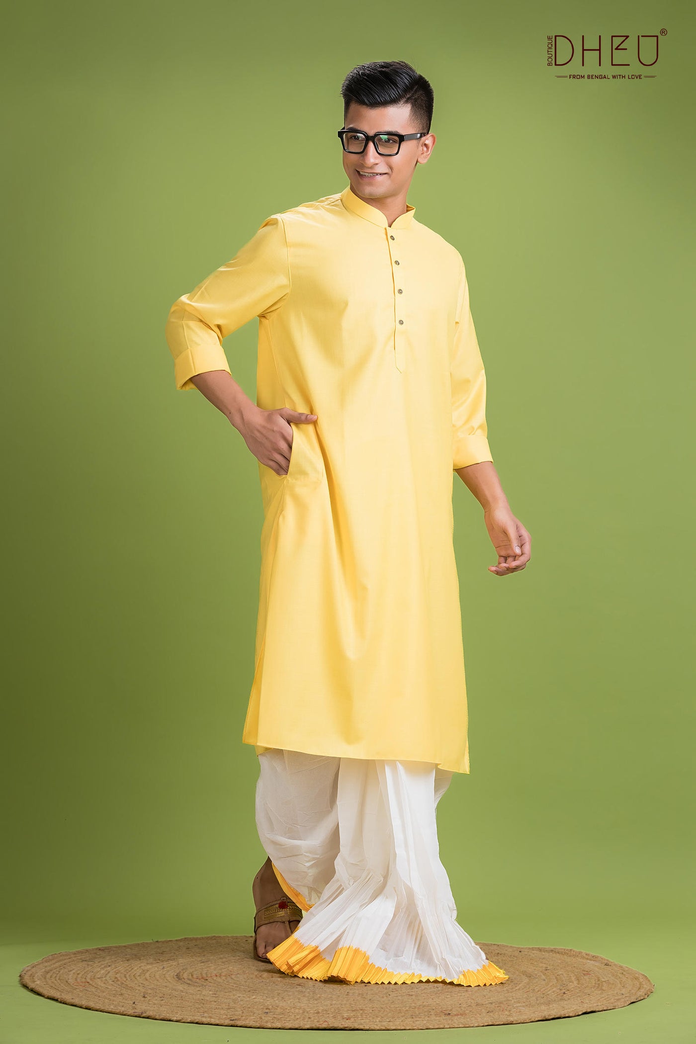 Casual Style Kurta-Dhoti Full Set
