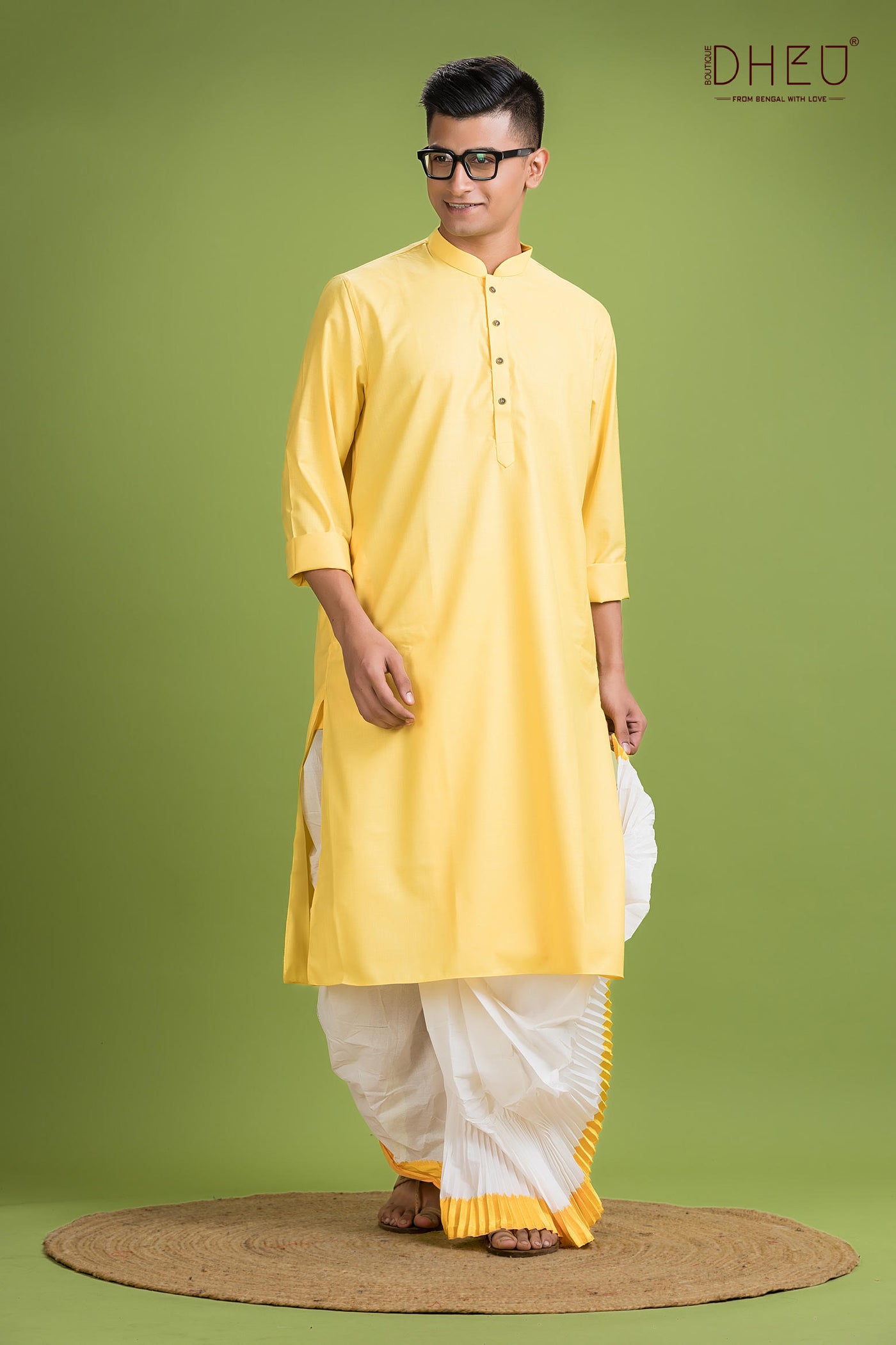 Casual Style Kurta-Dhoti Full Set
