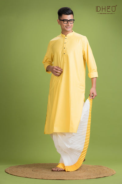 Casual Style Kurta-Dhoti Full Set