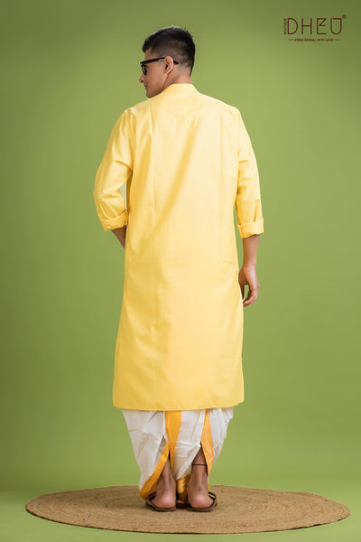 Casual Style Kurta-Dhoti Full Set