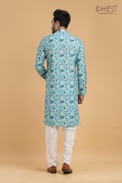 Designer Printed Cotton Kurta