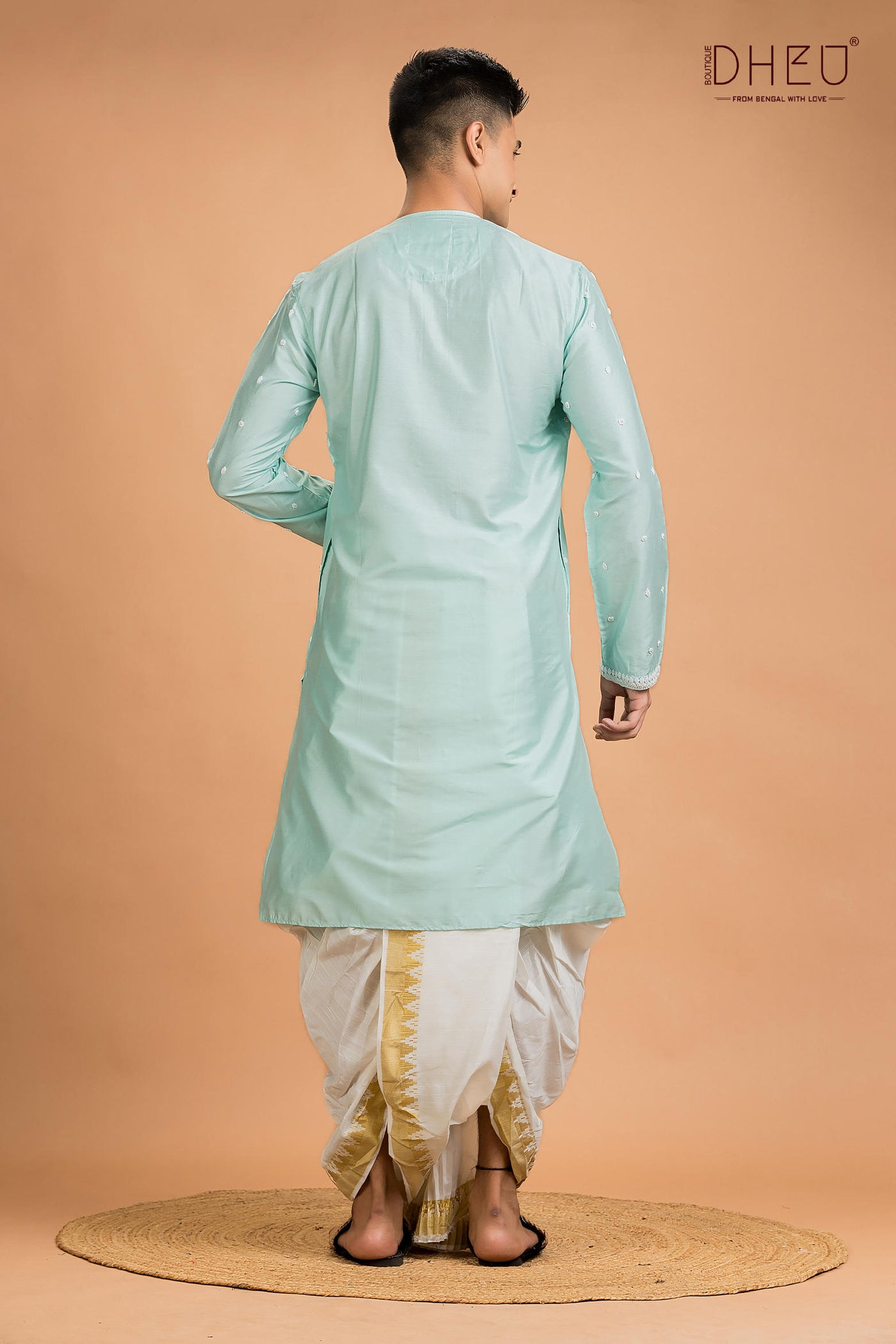 Exclusive Katan Silk Kurta & Dhoti(Optional) Set
