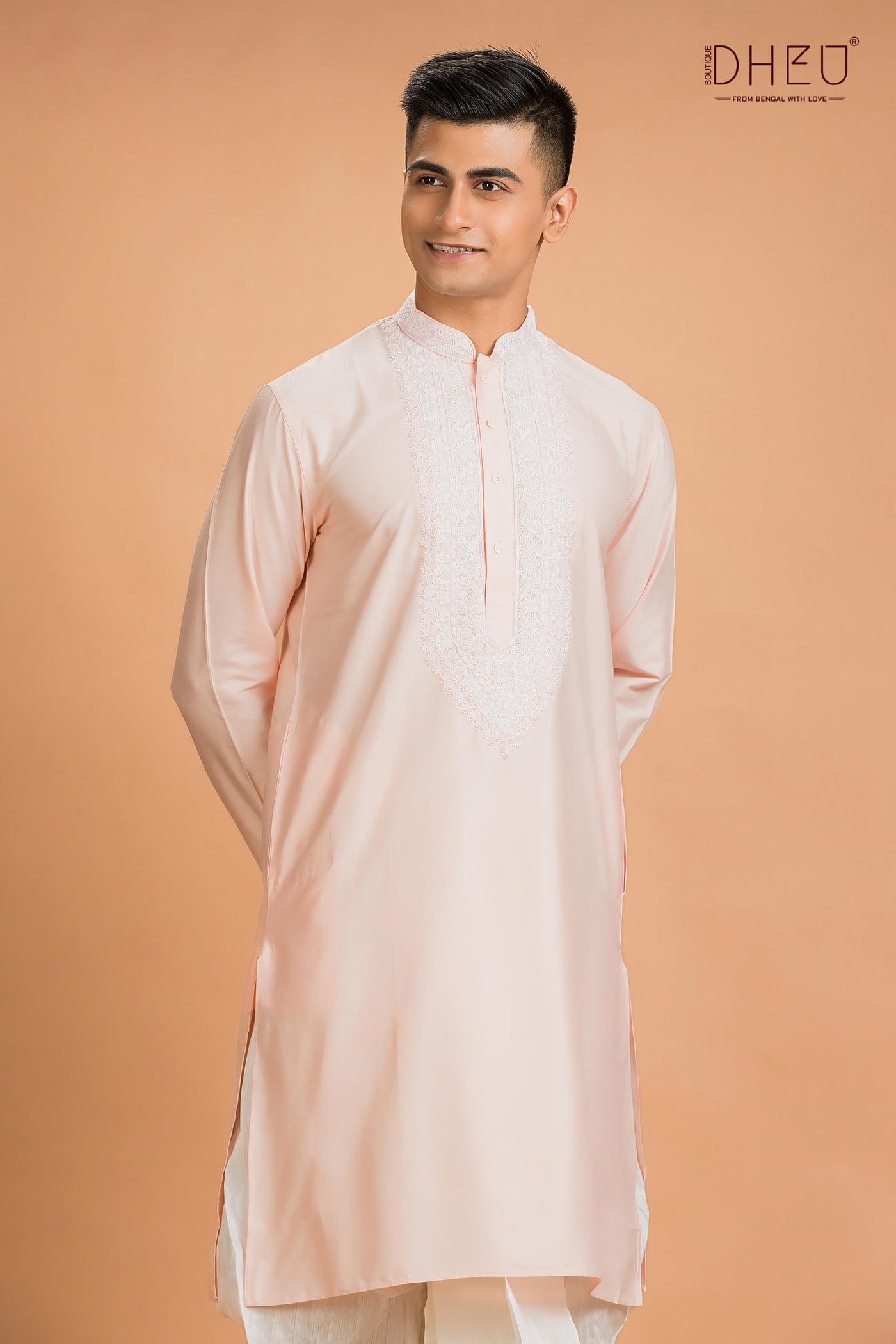 Exclusive Katan Silk Kurta & Dhoti(Optional) Set