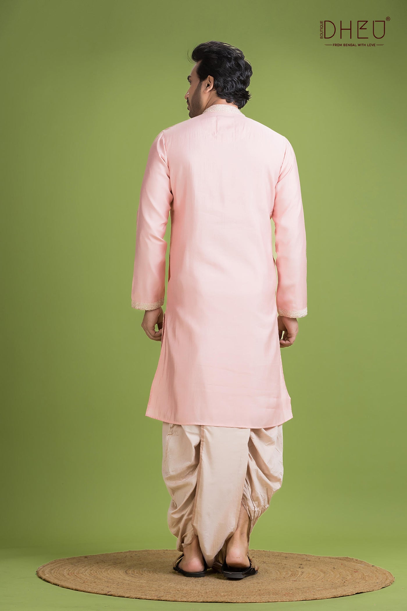 Exclusive Katan Silk Kurta & Dhoti(Optional) Set