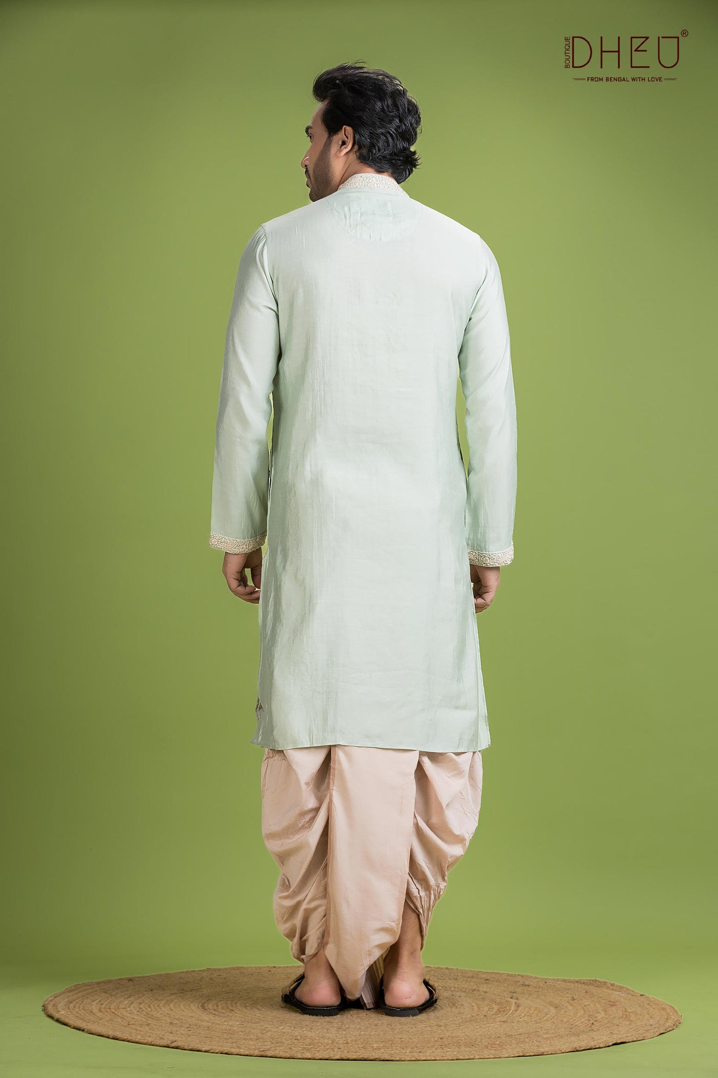 Exclusive Katan Silk Kurta & Dhoti(Optional) Set