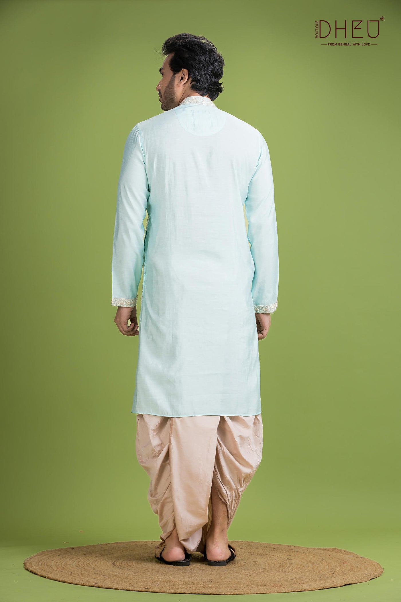 Exclusive Katan Silk Kurta & Dhoti(Optional) Set