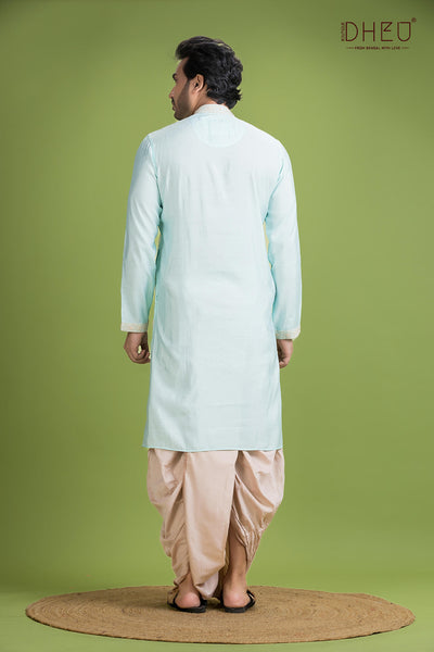 Exclusive Katan Silk Kurta & Dhoti(Optional) Set