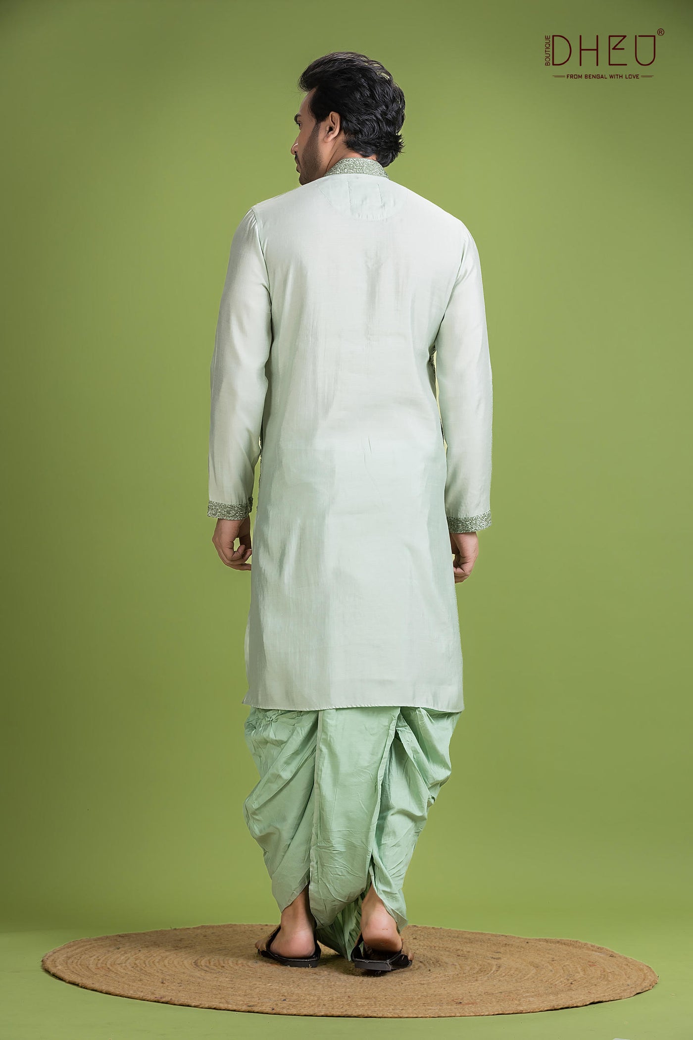 Exclusive Katan Silk Kurta & Dhoti(Optional) Set