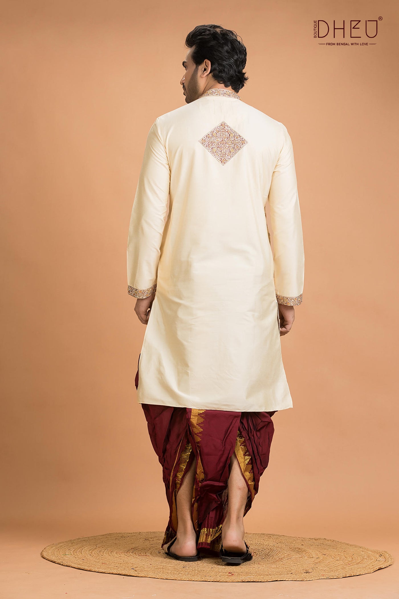 Exclusive Katan Silk Kurta & Dhoti(Optional) Set
