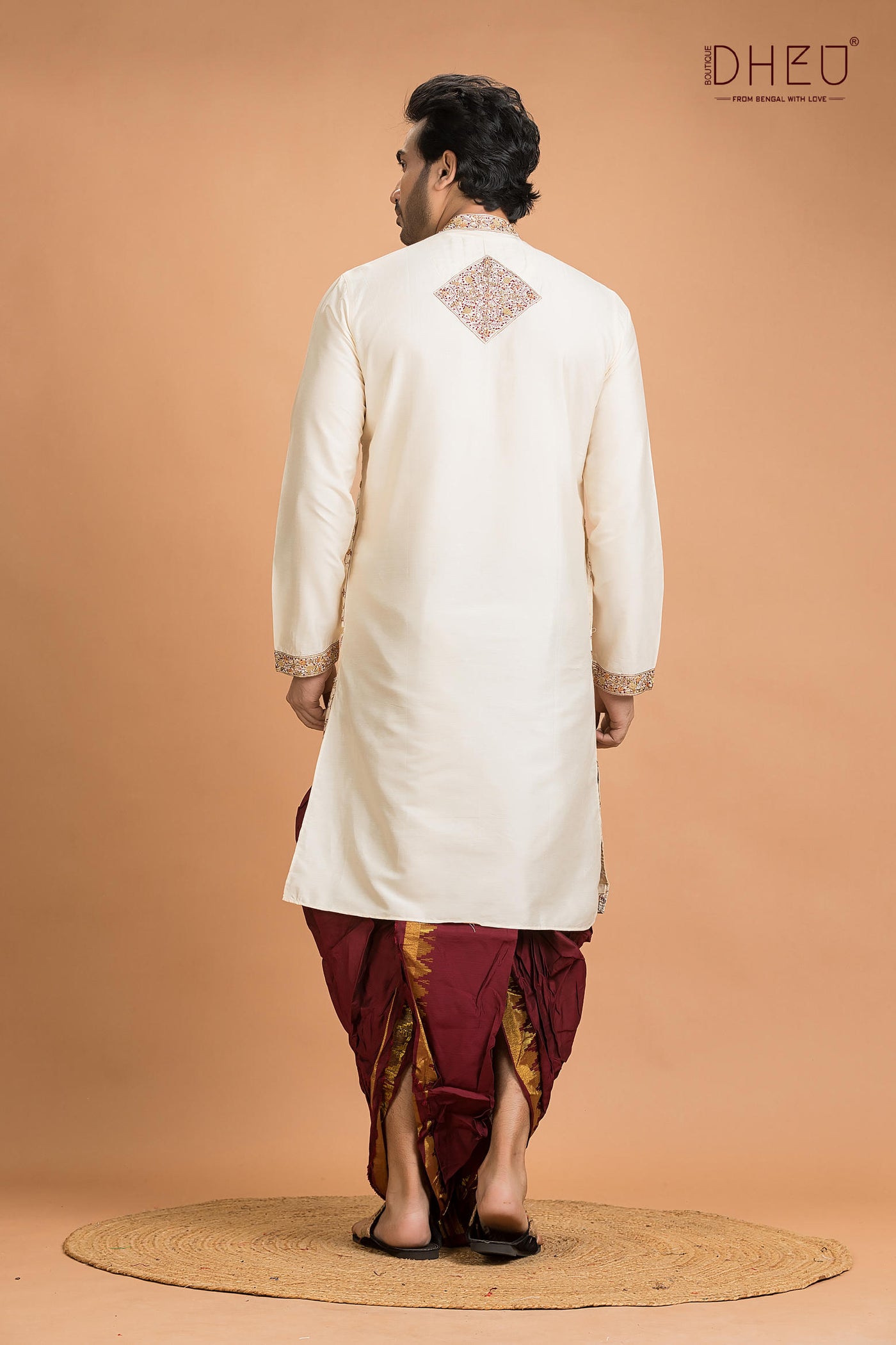 Exclusive Katan Silk Kurta & Dhoti(Optional) Set