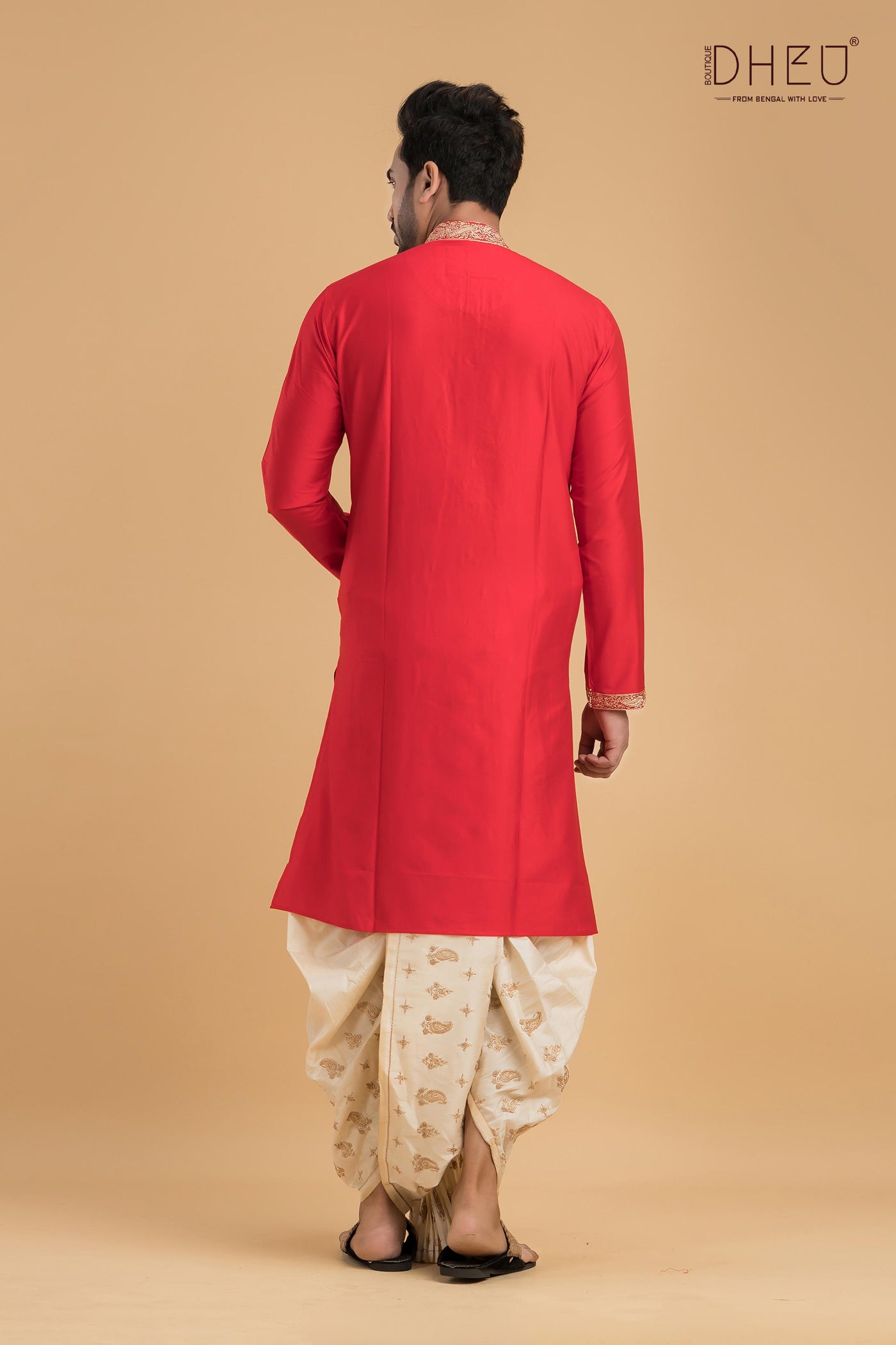 Exclusive Katan Silk Kurta & Dhoti(Optional) Set