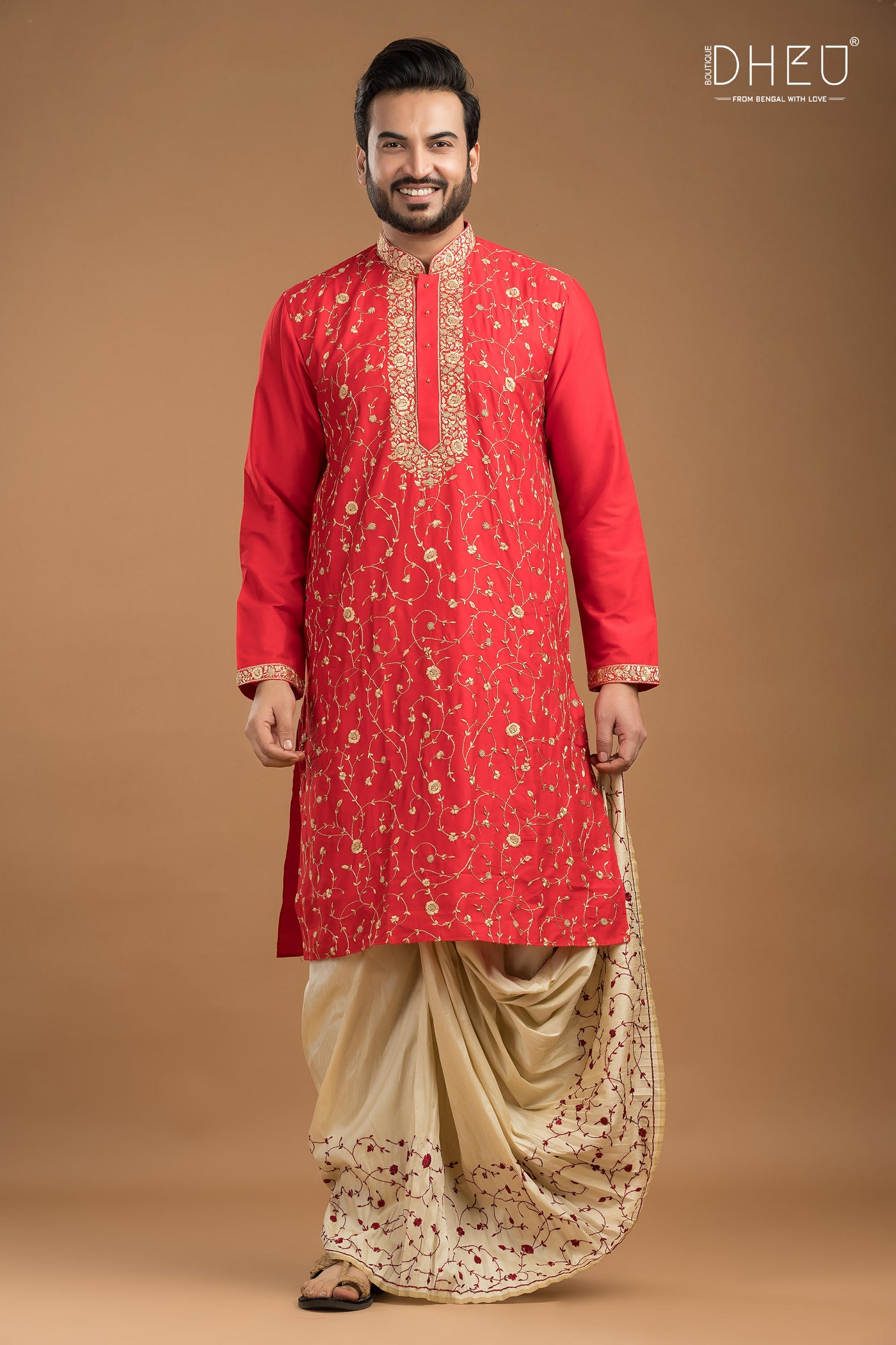 Exclusive Katan Silk Kurta & Dhoti Set