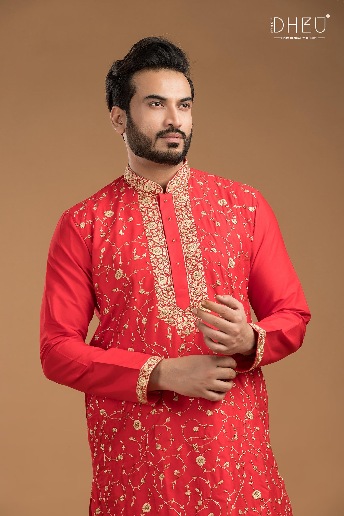 Exclusive Katan Silk Kurta & Dhoti Set