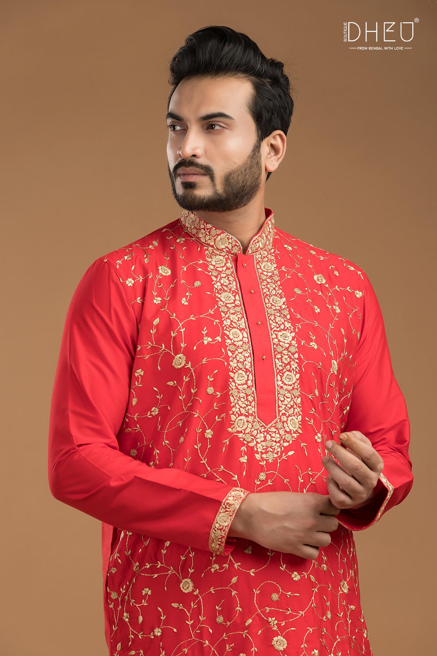 Exclusive Katan Silk Kurta & Dhoti Set