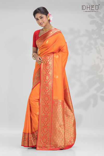 Semi Katan Benarasi Saree