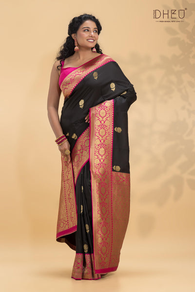 Semi Katan Benarasi Saree