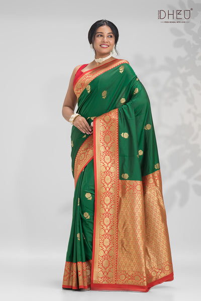 Semi Katan Benarasi Saree