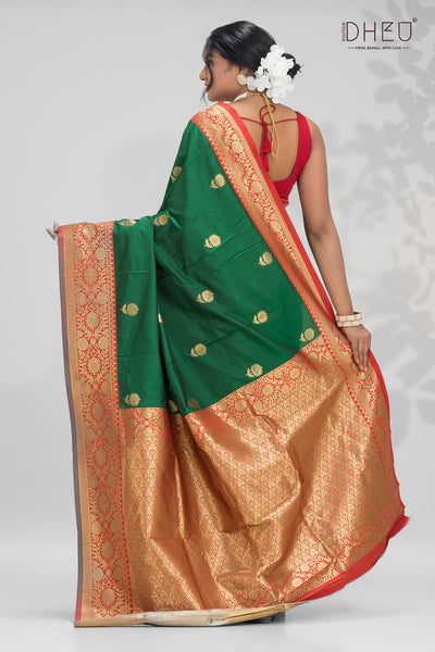 Semi Katan Benarasi Saree