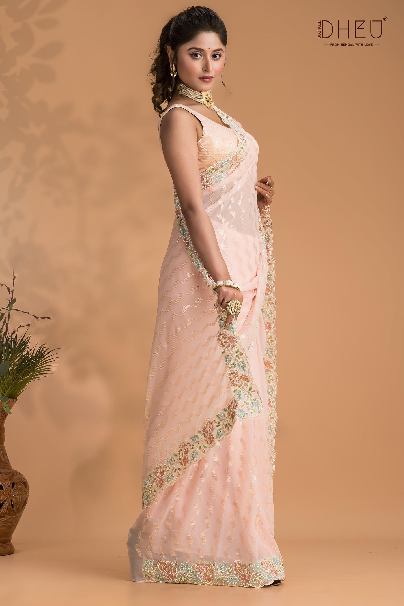 Mimosa - Designer Chiffon Silk Saree
