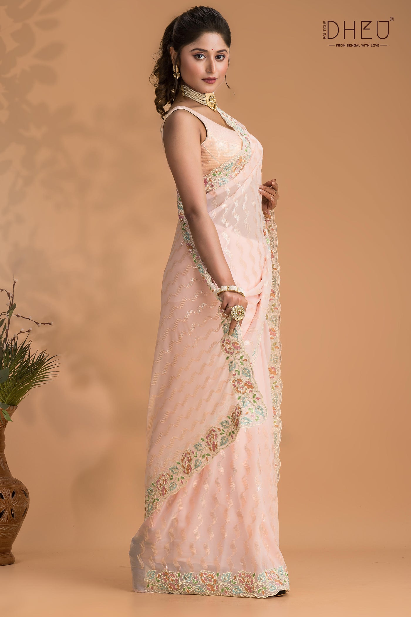 Designer Chiffon Silk Saree