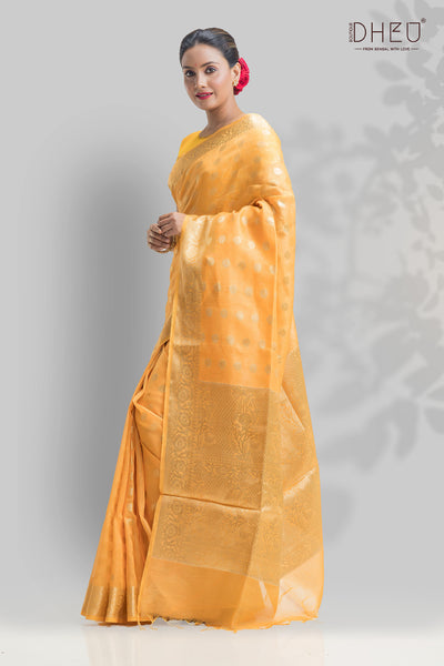 Designer Silk Linen Saree