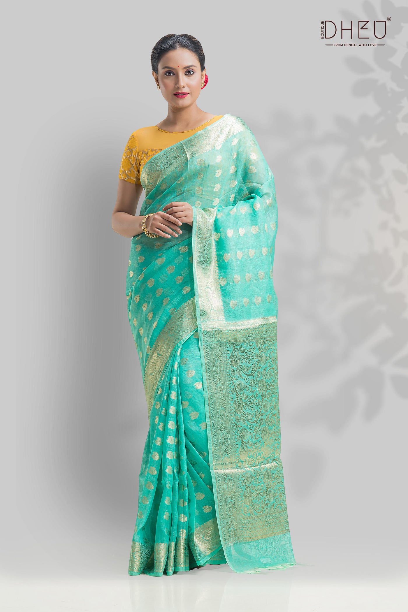 Designer Silk Linen Saree