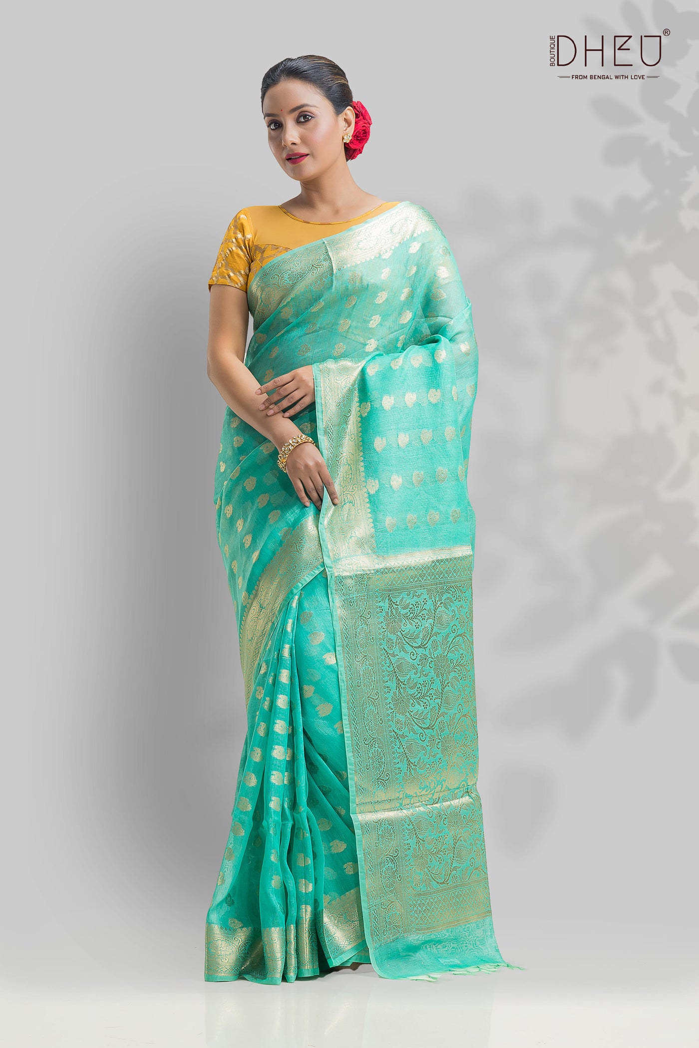 Designer Silk Linen Saree